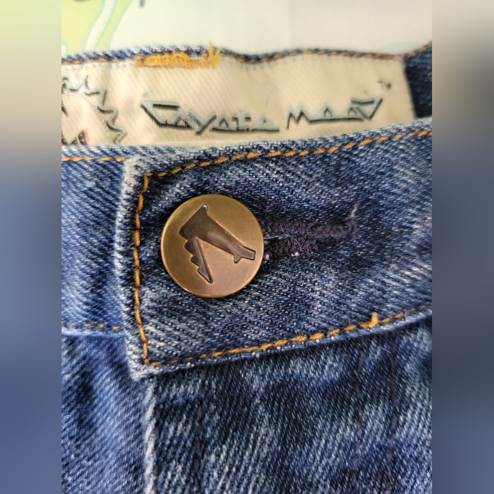 Vintage Dark Wash Denim Western Jean Cut Off Shorts Size 5 - Picture 2 of 11